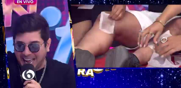 Depilan a Freddy Meza en vivo