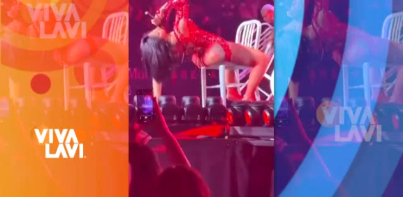 Cardi B sufre fuerte caída durante concierto