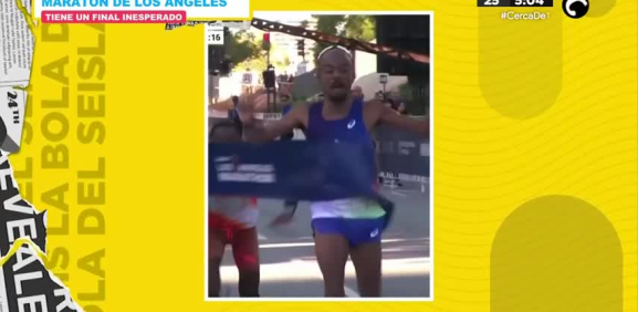 Tremenda sorpresa en la meta se lleva este jugador al ganarle por centésimas de segundos