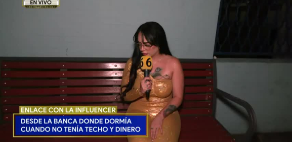 Carolina 'La Influencer' llora al mostrar como y donde dormía en su pasado en las calles