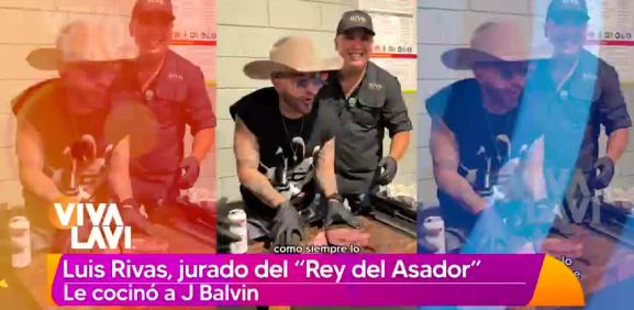 Luis Rivas, jurado de 'Rey del Asador', le cocina a J Balvin