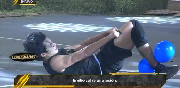 Emilio es víctima de una lesión por calentarse los ánimos en los retos de la final