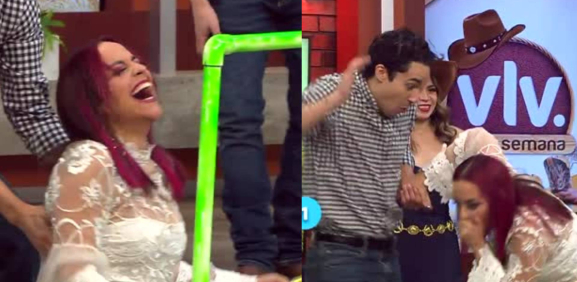 Silvia terminó mareada tras tremendo reto