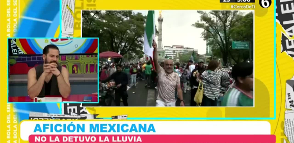 Ni la lluvia detuvo las porras y la fiesta que se viviá tras el primer partido de México