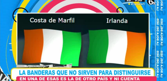 Hay algunos casos que las banderas se parecen o son iguales o las figuras iguales