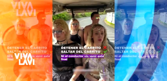 Mujer salva a su amiga tras tirarla de carrito de golf