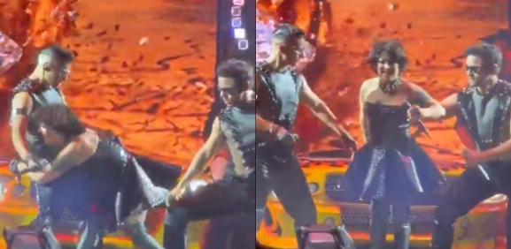 Alejandra Guzmán se le zafa la cadera en pleno concierto