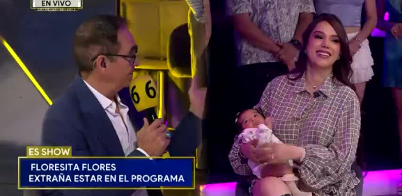 La sensual chica llega a presentar a su bebé y