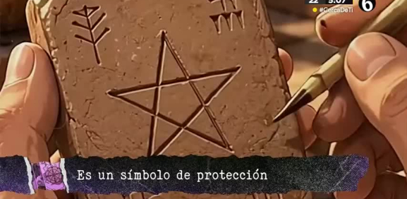 El símbolo representa: tierra, aire, fuego y agua