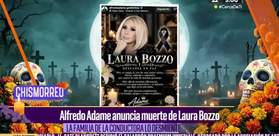 Alfredo Adame anuncia muerte de Laura Bozzo; familia lo desmiente
