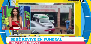 Bebé revive en su funeral
