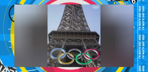 Aros olímpicos ya estan en la torre Eiffel