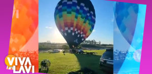 Globo aerostático se incendia y cae en Brasil