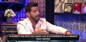 Paulo Quevedo y su drástica enfermedad de la garganta