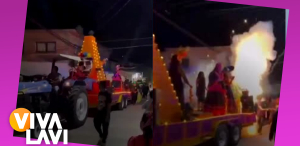 Carro explota durante desfile de Día de Muertos