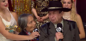 Esposa se pone celosa en pleno programa