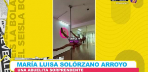 A sus 87 años, doña María Luisa es la abuelita del tubo