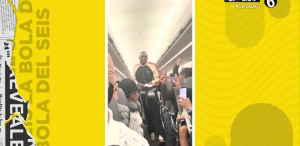 Julián Quiñones ovacionado en vuelo