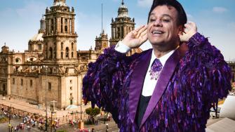 Proyección de 'Juan Gabriel en Bellas Artes' en el Zócalo