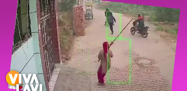 Mujer irrumpe balacera con una escoba y ahuyenta a criminales