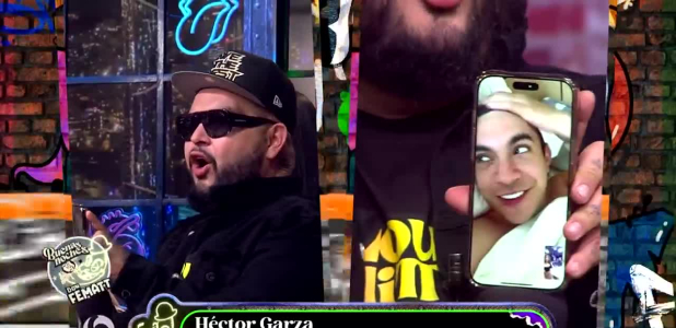 En videollamada Héctor Garza enseña de más