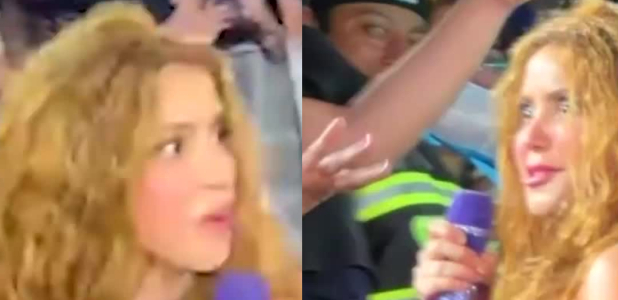 Shakira se sorprende al ver a 'Piqué' en su concierto
