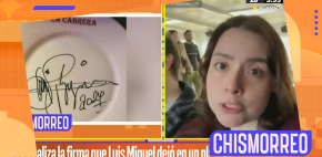 Luis Miguel deja su firma en plato de restaurante y Maryfer Centeno la analiza