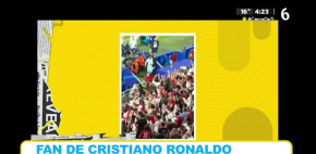 Fan de Cristiano Ronaldo se cae en pleno partido