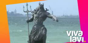 Yucatecos quieren destruir estatua de 'Poseidón'