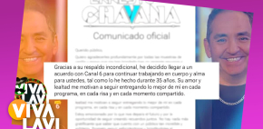 Ernesto Chavana lanza comunicado tras acuerdo con Canal 6