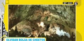 Olvidan bolsa de cheetos en caverna