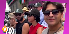 Ángela Aguilar y Christian Nodal son captados en desfile de CDMX