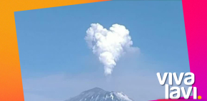 El Popocatépetl lanza fumarolas en forma de corazón