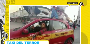 Taxi del terror circula por las calles de Tamaulipas