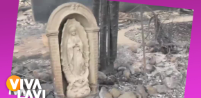 Estatua de la Virgen de Guadalupe queda intacta tras incendio