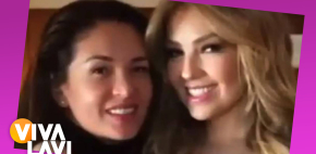 Thalía y Yolanda Andrade son captadas grabando nuevo proyecto