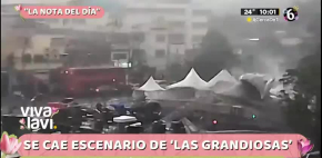 Derrumbe de escenario de 'Grandiosas' deja 7 heridos