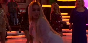 Sensual descuido de Ludivinita en pleno programa