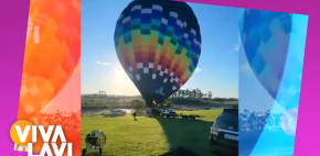 Globo aerostático se incendia y cae en Brasil