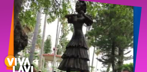 Piden retirar escultura de Florinda Meza en Zacatecas
