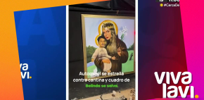 Se salva cuadro se 'Santa Belinda' durante fuerte accidente