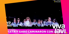 Gabo Ramos y Violeta Moreno desfilan junto a Shakira en su concierto