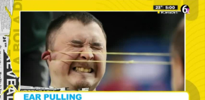 Ear Pulling la competencia de jalón de oreja con liga