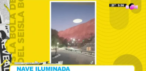 Nave iluminada aparece en Argentina
