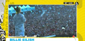 Billie Eilish es jalada por un fan