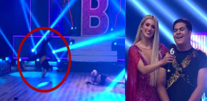 Accidente de Lázaro en plena pista de baile