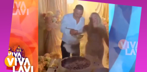 Hombre enfurece y destroza pastel en su boda