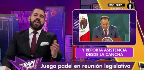 Cuauhtémoc Blanco juega padel durante reunión legislativa