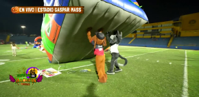 'Mano negra' en la carrera de botargas