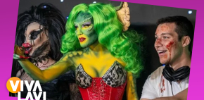 Famosos asisten a fista de halloween de Belinda